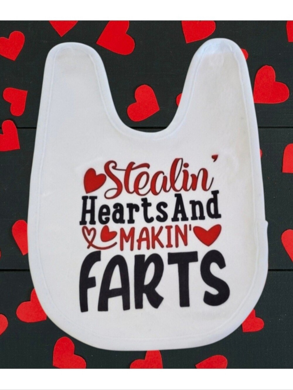 Stealin' Hearts Funny Baby Bib